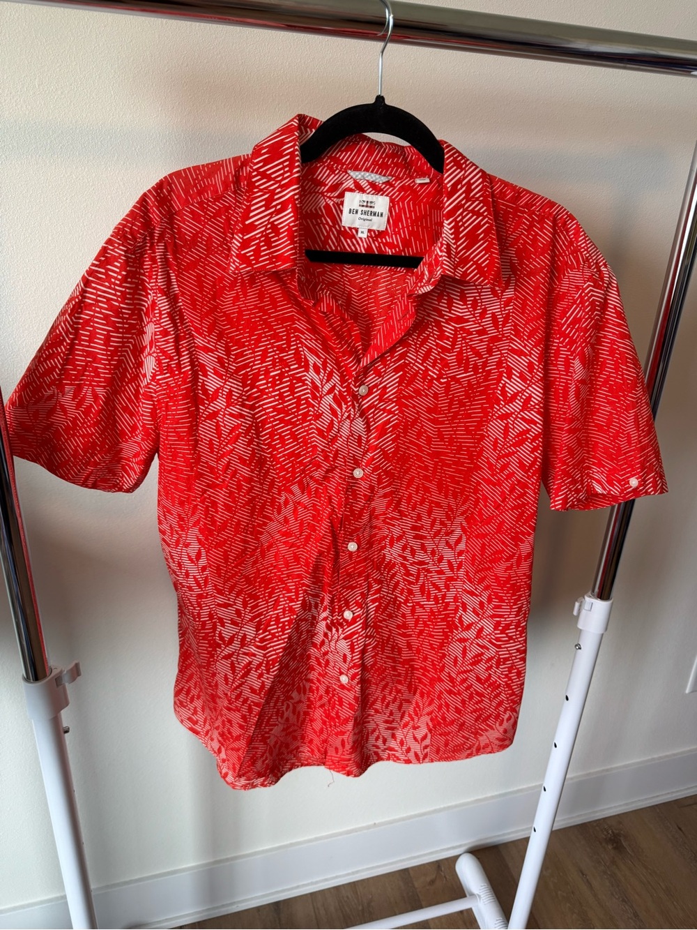 Ben Sherman short-sleeve button-down shirt Womens size XL